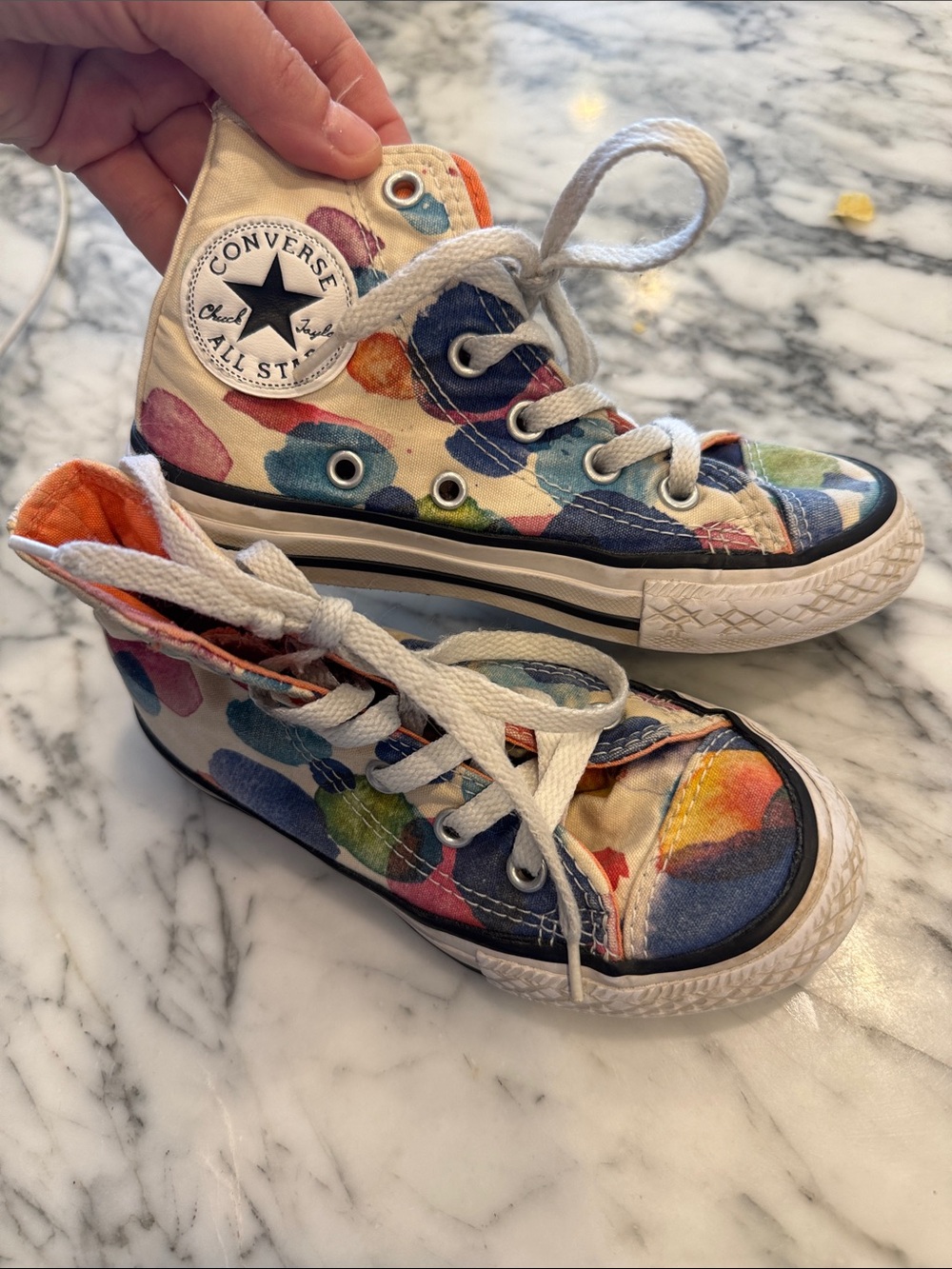 Converse Kids Watercolor Multi-Color High-Top Sneakers kids size 11